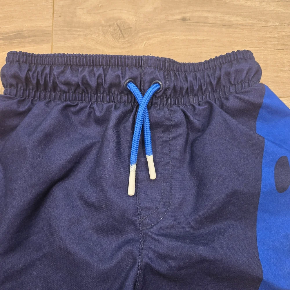 Toddler Boys Shark Swim Trunks - Navy Blue - 2T